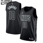 Brooklyn Nets Trikot Ben Simmons 10 Jordan 2022-23 Statement Edition Schwarz Swingman - Kinder